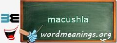 WordMeaning blackboard for macushla